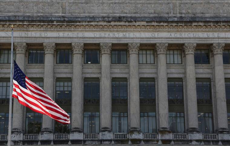 REUTERS/JONATHAN ERNST/FILE PHOTO
                                A general view of the U. S. Department of Agriculture headquarters in Washington, D.C., on April 23. The U.S. Department of Agriculture will not use agency contingency funds to pay for food aid benefits set to lapse in November during the federal government shutdown, according to a memo seen by Reuters.