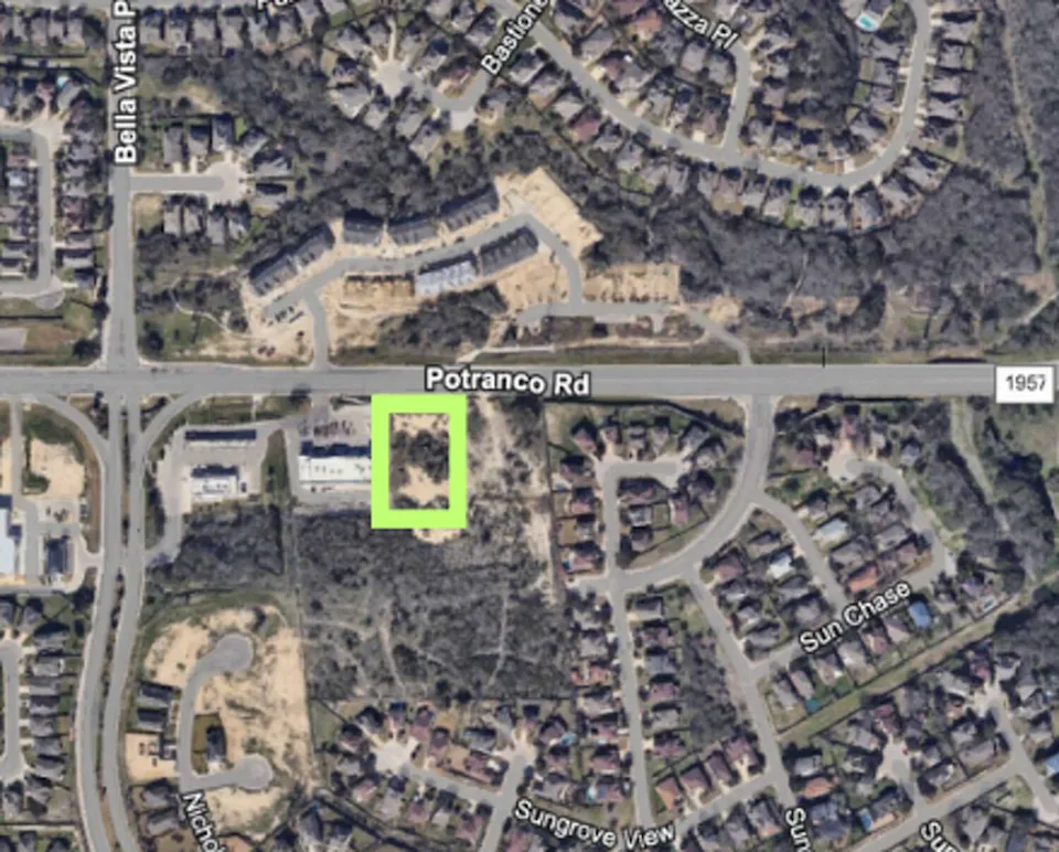 A new $1.4M shopping center, Atrium of Arcadia, is coming to Potranco Road in San Antonio, Texas. Construction broke ground in late September 2025. (Courtesy of Juan Carlos Rodriguez/Ron Heller Properties Inc.)