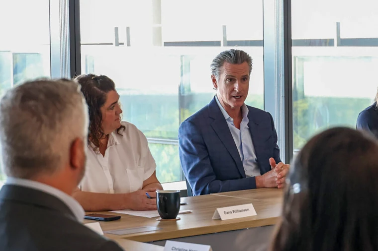 Gavin Newsom and former chief of staff Dana Williamson