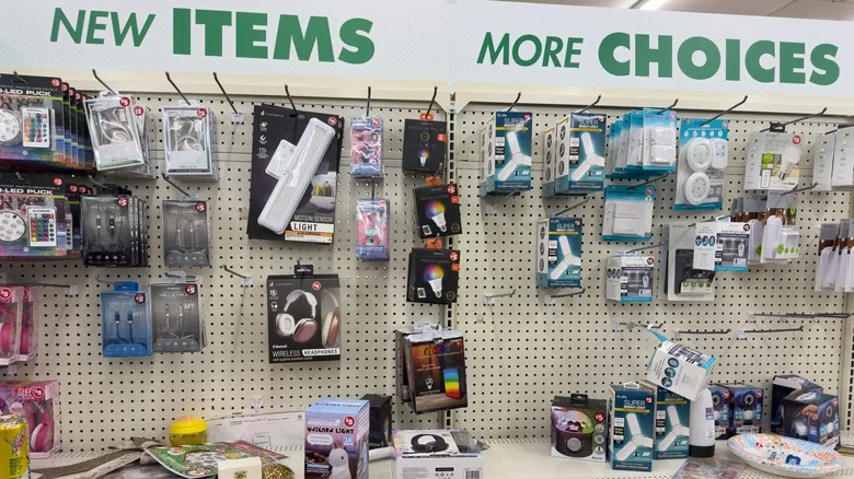 Items on display at a Dollar Tree