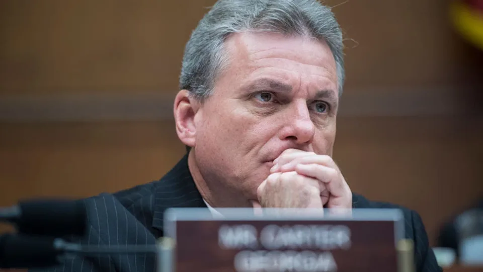 <div>UNITED STATES - APRIL 26: Rep. Buddy Carter, R-Ga., attends a House Energy and Commerce Environment Subcommittee hearing in Rayburn Building featuring testimony by EPA Director Scott Pruitt titled "The FY2019 Environmental Protection Agency Budget," on April 26, 2018. In addition to the budget, Pruitt faced questions about controversies that have occurred at the agency during his tenure. (Photo By Tom Williams/CQ Roll Call)</div>