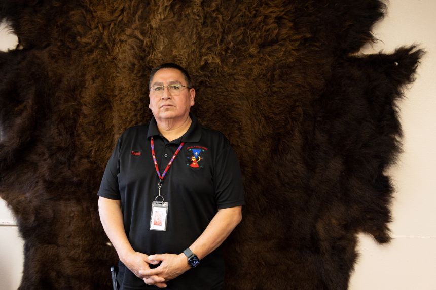 Frank Star Comes Out, President of the Oglala Sioux Tribe at the Oglala Sioux Tribe Administration Office. Pine Ridge, South Dakota, in Pine Ridge, South Dakota on November 3, 2025.