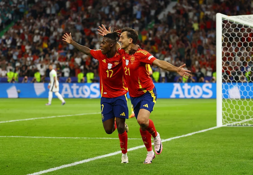 Winners: Nico Williams and Mikel Oyarzabal (REUTERS)