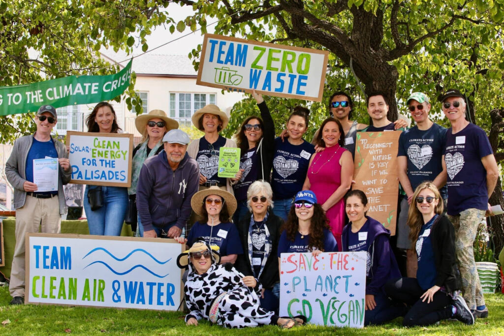 Members of Resilient Palisades pose for a photo on Earth Day in 2023. Credit: Amanda Iyana Michaels