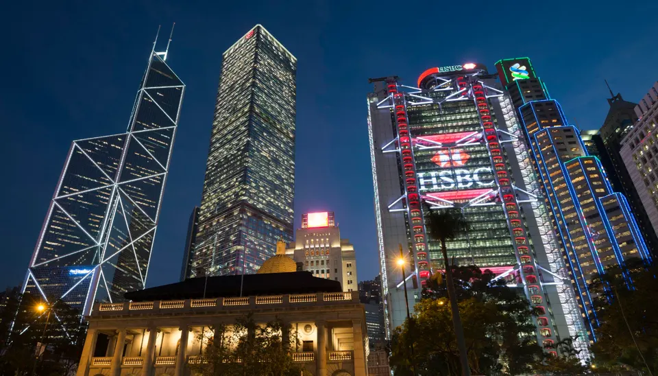 Central financial district, Hong Kong, China.