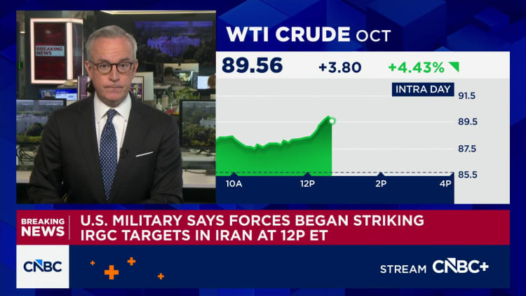 U.S. military says forces began striking IRGC targets in Iran at 12pm